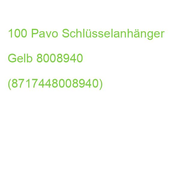 Pavo Schlüsselanhänger Gelb, 100 St. 8008940 (8717448008940)