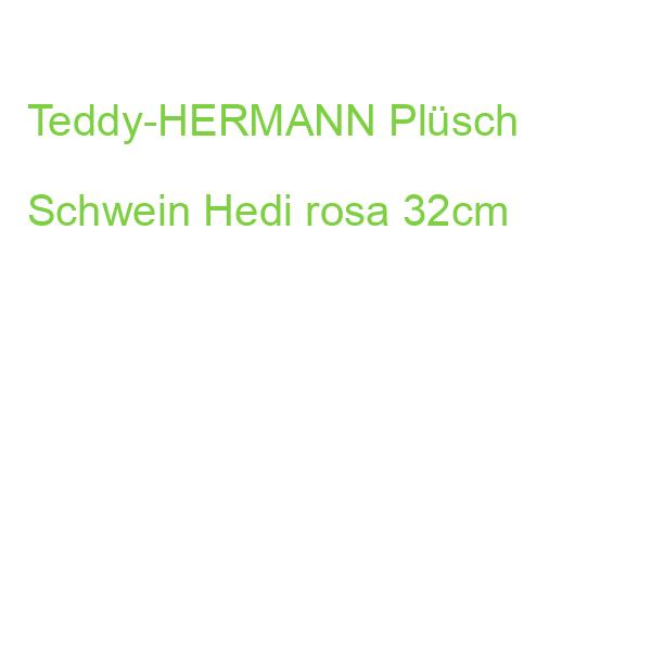 Teddy-HERMANN Plüsch Schwein Hedi rosa 32cm