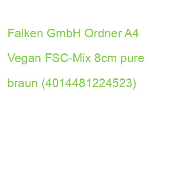 FALKEN Ordner Vegan pure braun DIN A4 Rückenbreite 8cm