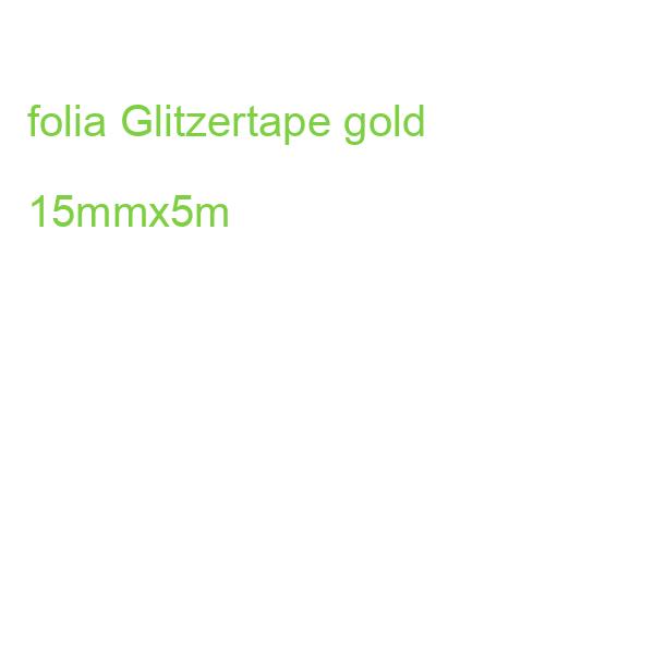 folia Glitzertape gold 15mmx5m