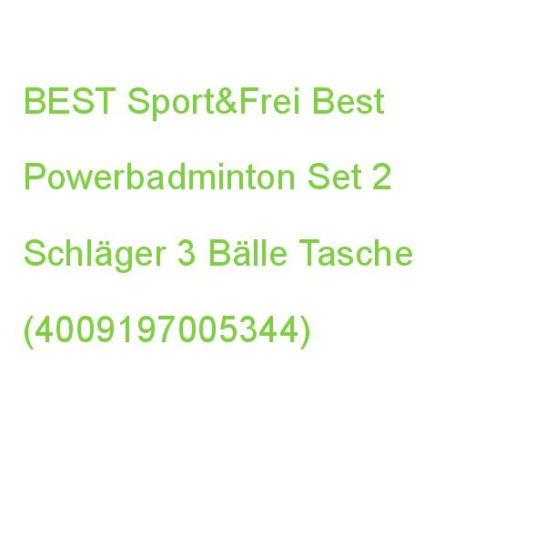 BEST_SPORT Power Badminton Set 2 Schläger und 3 Bälle 6 Teile (4009197005344)