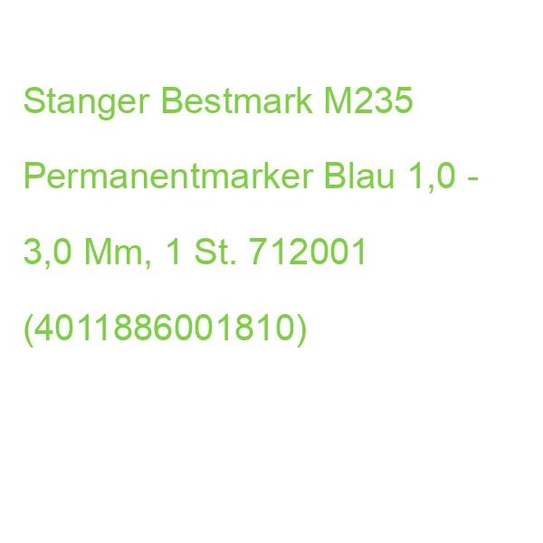 Stanger Bestmark M235 Permanentmarker Blau 1,0 - 3,0 Mm, 1 St. 712001 (4011886001810)