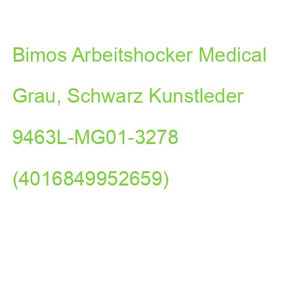 Bimos Arbeitshocker Medical Grau, Schwarz Kunstleder 9463L-MG01-3278 (4016849952659)