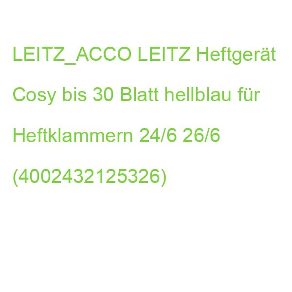 LEITZ_ACCO LEITZ Heftgerät Cosy bis 30 Blatt hellblau für Heftklammern 24/6 26/6 (4002432125326)