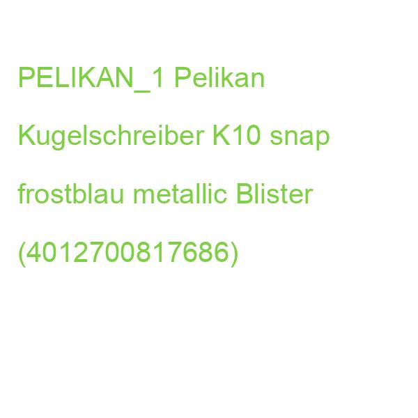 HAMELIN Pelikan Kugelschreiber K10 snap frostblau metallic Blister (4012700817686)