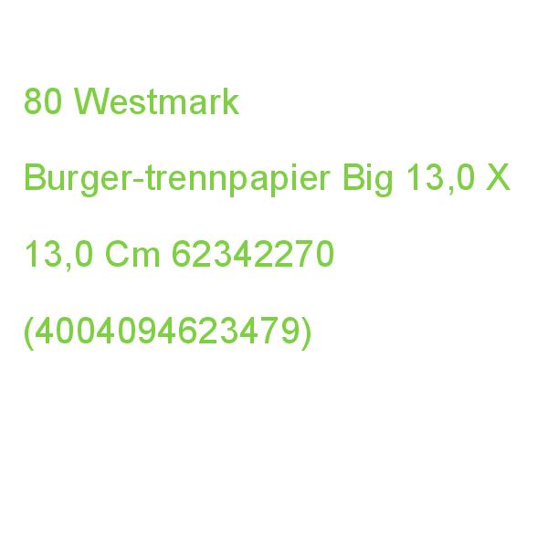80 Westmark Burger-trennpapier Big 13,0 X 13,0 Cm 62342270 (4004094623479)