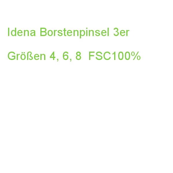 Idena Borstenpinsel Größe 4/6/8 3 Stück