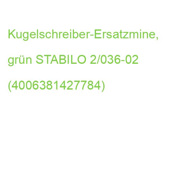 Kugelschreiber-Ersatzmine, grün STABILO 2/036-02 (4006381427784)