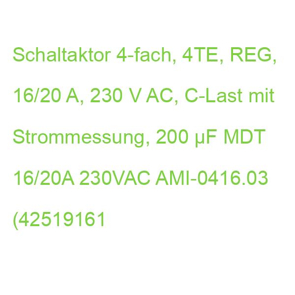 Schaltaktor 4-fach 16/20A MDT 230VAC C-Last AMI-0416.03 (4251916130794)