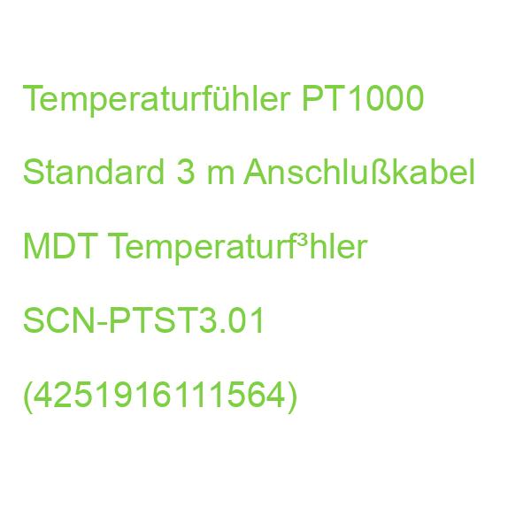 MDT Temperaturfühler PT1000 Standard 3 m Anschlußkabel 