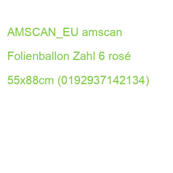 RIETHMÜLLE Folienballon Zahl 6 rose 55x88cm (0192937142134)