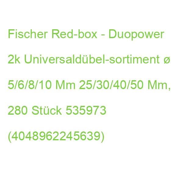 Fischer Red-box - Duopower 2k 535973 Universaldübel-sortiment (4048962245639)