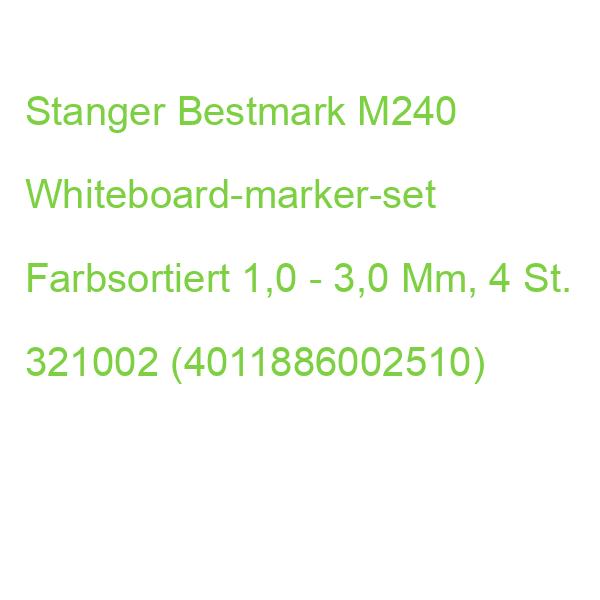 Stanger Bestmark M240 Whiteboard-marker-set Farbsortiert 1,0 - 3,0 Mm, 4 St. 321002 (4011886002510)