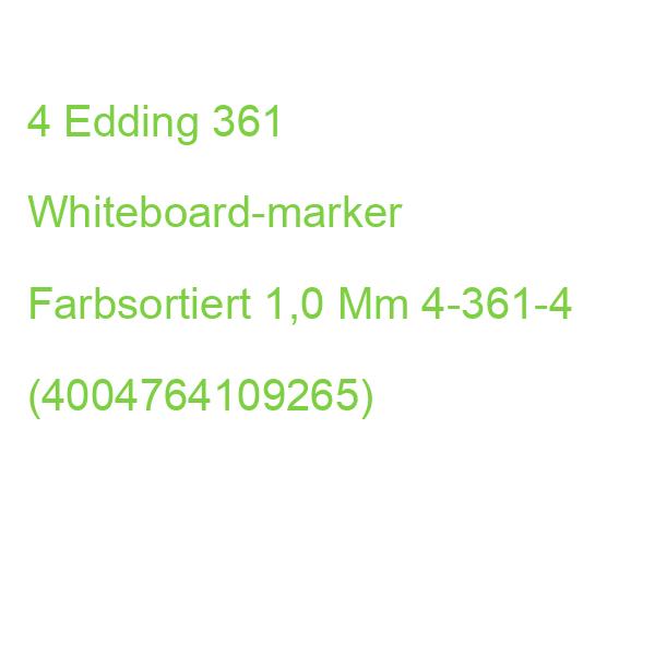 Edding 361 Whiteboard-marker Farbsortiert 1,0 Mm, 4 St. 4-361-4-2 (4057305072337)