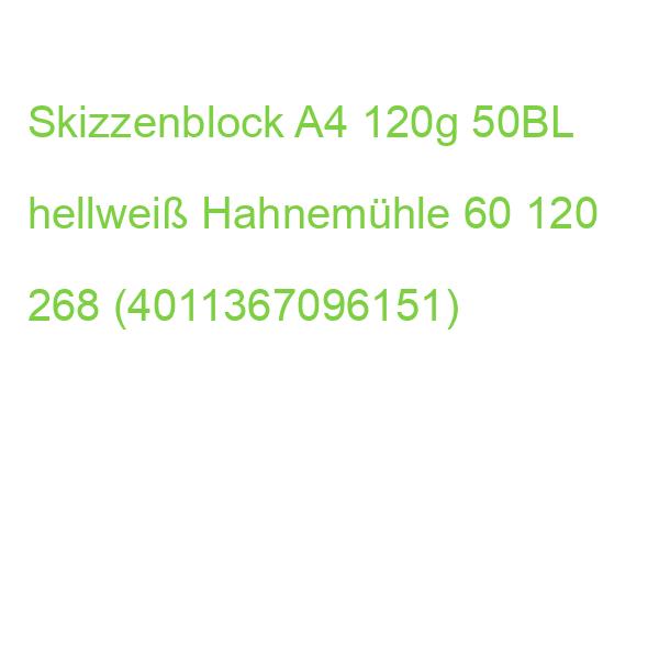 Skizzenblock A4, 120 g qm 50 Blatt HAHNEMÜHLE 60 120 268 (4011367096151)
