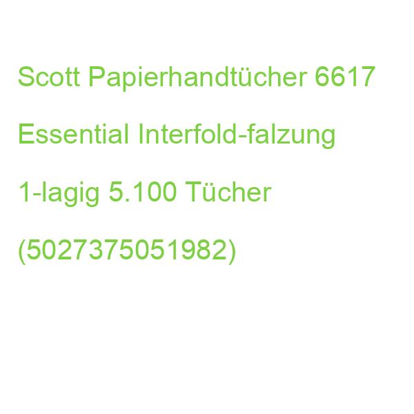 Scott Papierhandtücher 6617 Essential Interfold-falzung 1-lagig 5.100 Tücher (5027375051982)