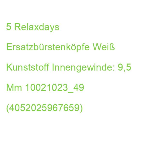 5 Relaxdays Ersatzbürstenköpfe Weiß Kunststoff Innengewinde: 9,5 Mm 10021023_49 (4052025967659)