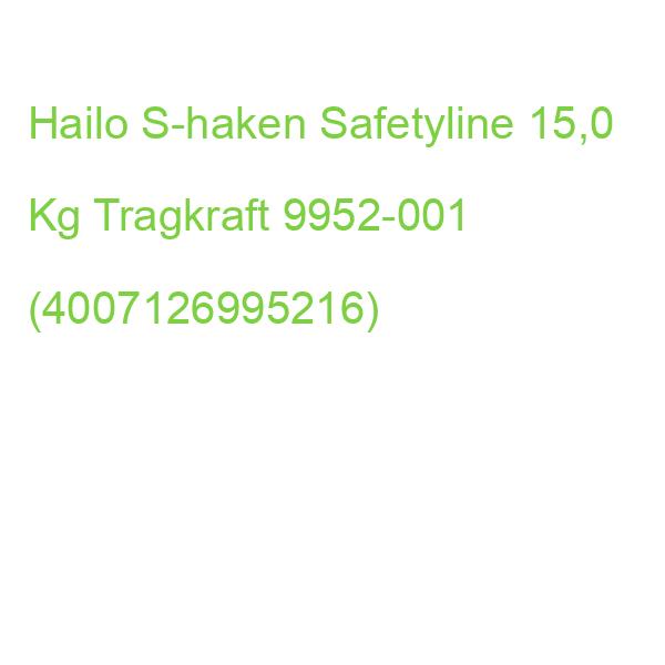 Hailo S-haken Safetyline 15,0 Kg Tragkraft 9952001 (4007126995216)