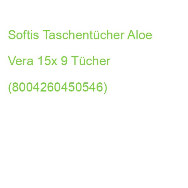 Softis Taschentücher Aloe Vera 4-lagig Weiß, 15x 9 Tücher 340421 (8004260450546)