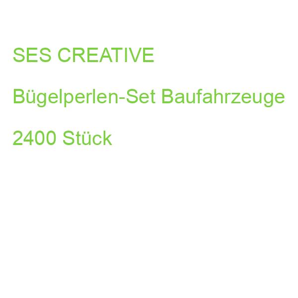 SES CREATIVE Bügelperlen-Set Baufahrzeuge 2400 Stück