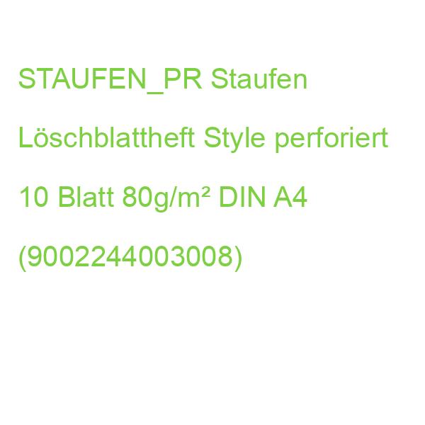 STAUFEN_PR Staufen Löschblattheft Style perforiert 10 Blatt 80g/m² DIN A4 (9002244003008)