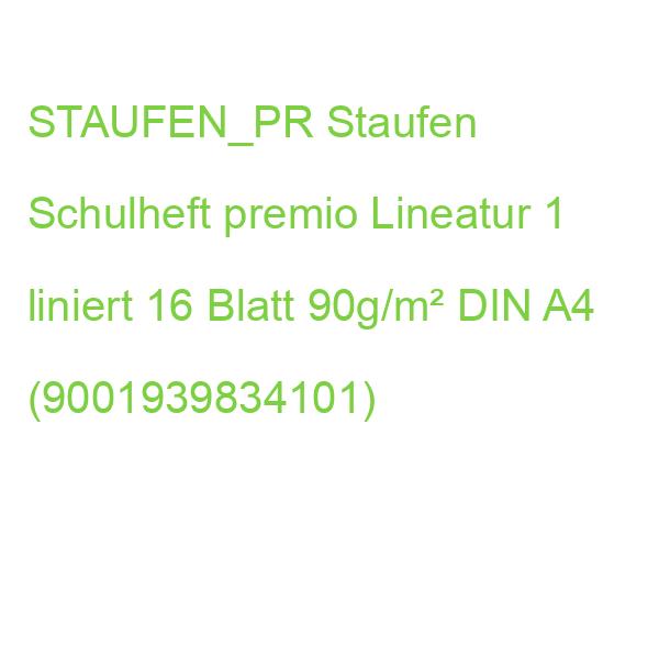 STAUFEN_PR Staufen Schulheft premio Lineatur 1 liniert 16 Blatt 90g/m² DIN A4 (9001939834101)
