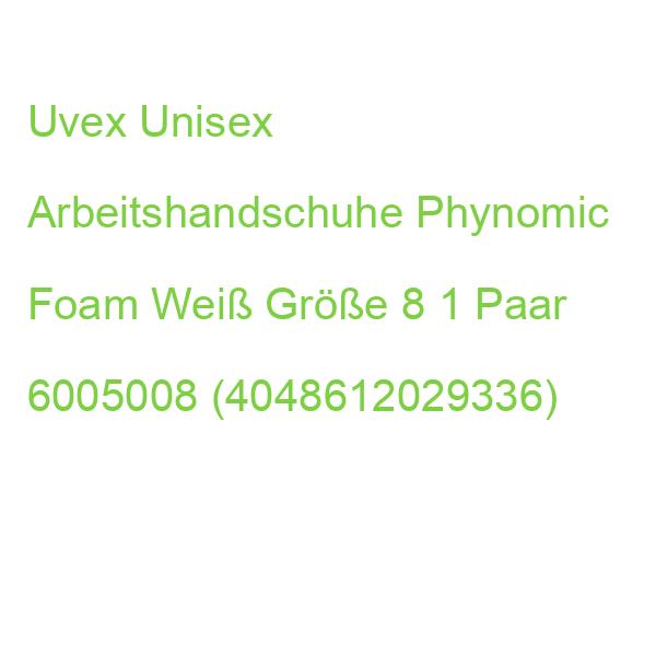 Uvex Unisex Arbeitshandschuhe Phynomic Foam Weiß Größe 8, 1 Paar 5805048 (4048612136454)