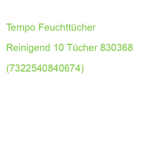 Tempo Handreinigungstücher Reinigend 1-lagig Weiß, 10 Tücher 830368 (7322540840674)