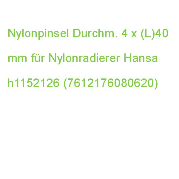 Nylonpinsel Durchm. 4 x (L)40 mm für Nylonradierer Hansa h1152126 (7612176080620)