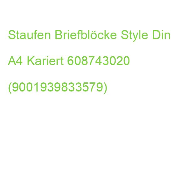 Staufen Briefblöcke Style 2-fach-lochung Din A4 Kariert 608743020 (9001939833579)