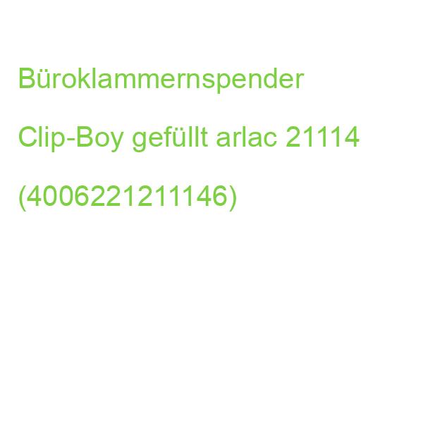 Büroklammernspender Clip-Boy weiß gefüllt ARLAC 21114 (4006221211146)