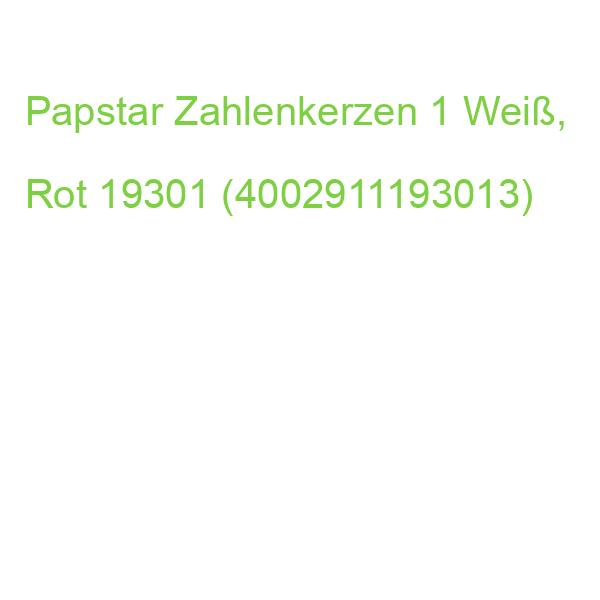 Papstar Zahlenkerzen 1 Weiß, Rot 19301 (4002911193013)