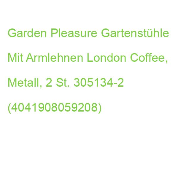 Garden Pleasure Gartenstühle Mit Armlehnen London Coffee, Metall, 2 St. 305134-2 (4041908059208)