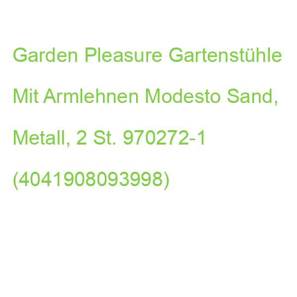 Garden Pleasure Gartenstühle Mit Armlehnen Modesto Sand, Metall, 2 St. 970272-1 (4041908093998)