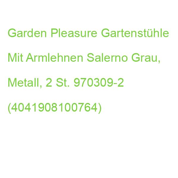 Garden Pleasure Gartenstühle Mit Armlehnen Salerno Grau, Metall, 2 St. 970309-2 (4041908100764)