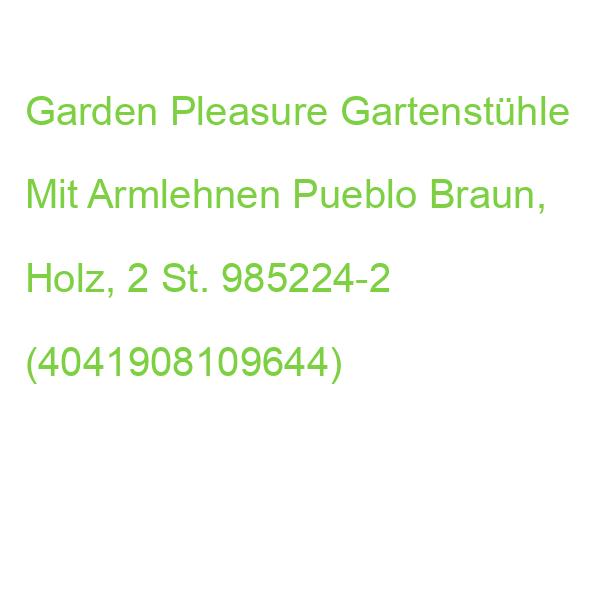 Garden Pleasure Gartenstühle Mit Armlehnen Pueblo Braun, Holz, 2 St. 985224-2 (4041908109644)