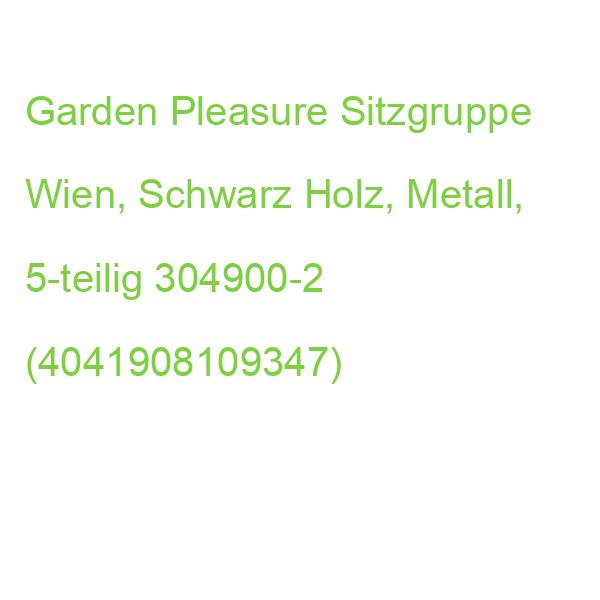 Garden Pleasure Sitzgruppe Wien, Schwarz Holz, Metall, 5-teilig 304900-2 (4041908109347)