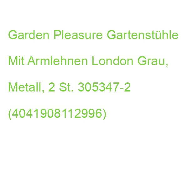 Garden Pleasure Gartenstühle Mit Armlehnen London Grau, Metall, 2 St. 305347-2 (4041908112996)