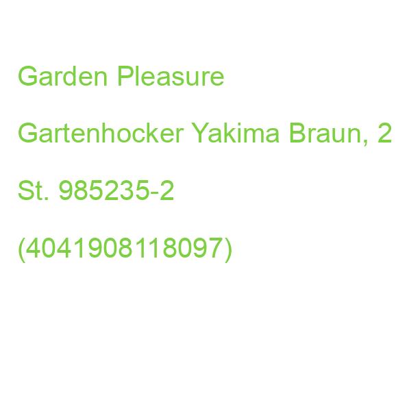 Garden Pleasure Gartenhocker Yakima Braun, 2 St. 985235-2 (4041908118097)