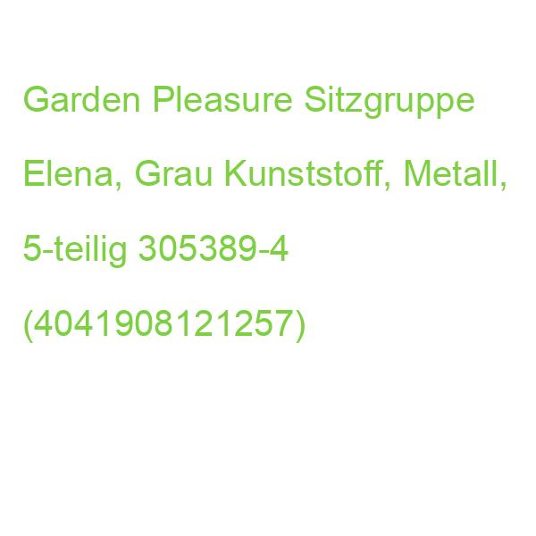 Garden Pleasure Sitzgruppe Elena, Grau Kunststoff, Metall, 5-teilig 305389-4 (4041908121257)