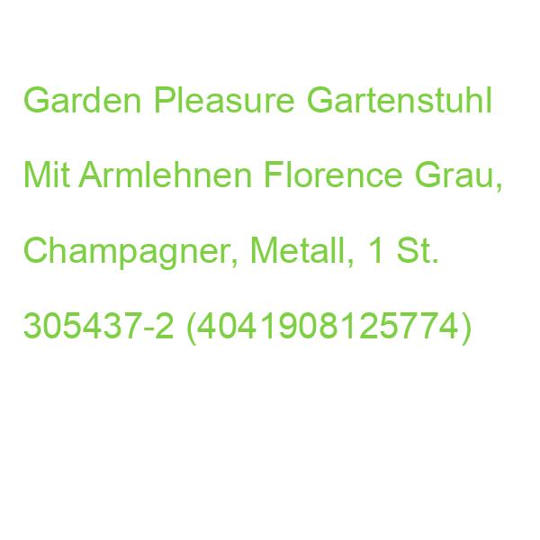 Garden Pleasure Gartenstuhl Mit Armlehnen Florence Grau, Champagner, Metall, 1 St. 305437-2 (4041908125774)