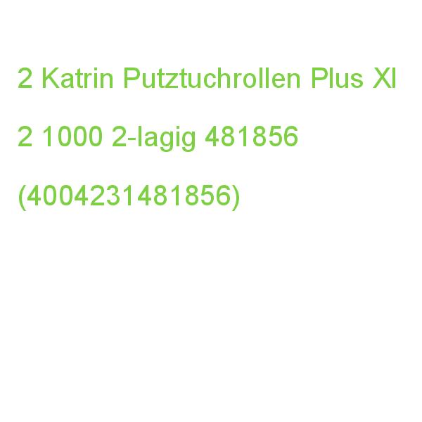 2 Katrin Putztuchrollen Xl 2 1000 2-lagig Hochweiß, 1.000 Blätter 481856 (4004231481856)