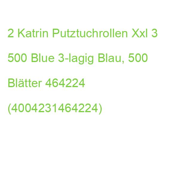 2 Katrin Putztuchrollen Xxl 3 500 Blue 3-lagig Blau, 500 Blätter 464224 (4004231464224)