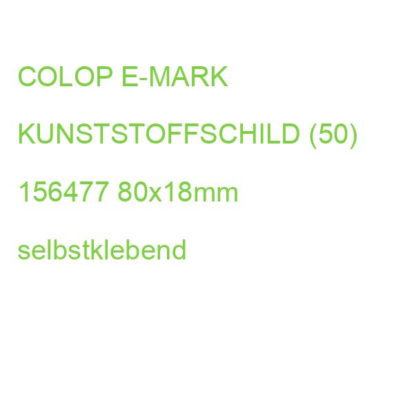 COLOP E-MARK KUNSTSTOFFSCHILD (50) 156477 80x18mm selbstklebend
