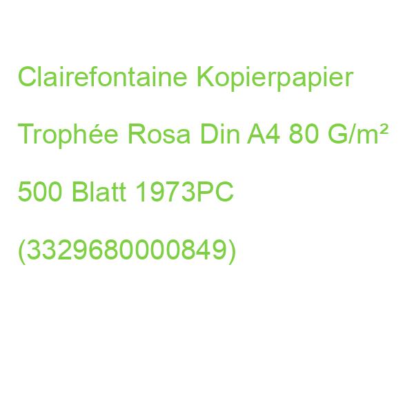 Clairefontaine Kopierpapier Trophee Rosa Din A4 80 G/qm 500 Blatt 1973PC (3329680000849)