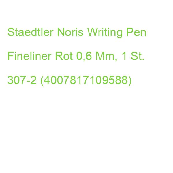 Staedtler Noris Writing Pen Fineliner Rot 0,6 Mm, 1 St. 307-2 (4007817109588)