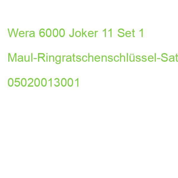 Wera 6000 Joker 11 Set 1 Maul-Ringratschenschlüssel-Satz 05020013001
