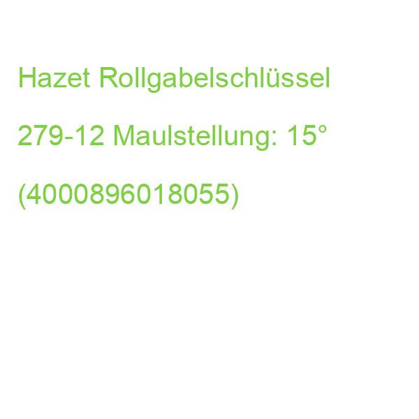 Hazet Rollgabelschlüssel 279-12 Maulstellung: 15° (4000896018055)