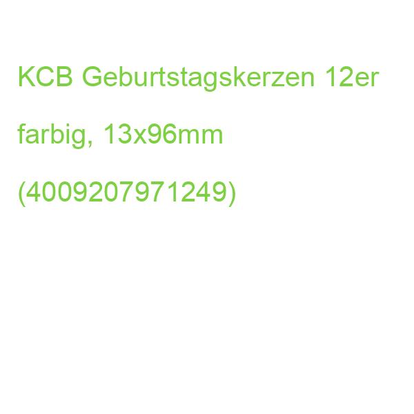KCB Geburtstagskerzen mehrfarbig 13x96mm 12 Stück (4009207971249)
