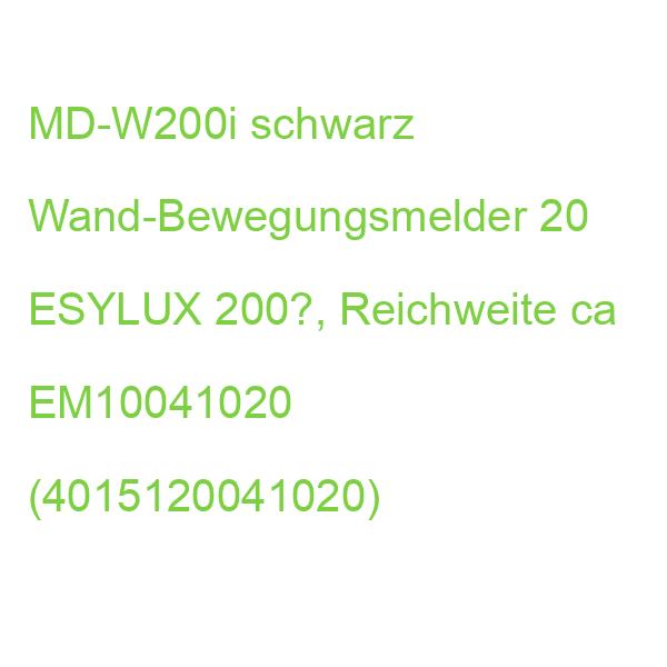 MD-W200i schwarz Wand-Bewegungsmelder 20 ESYLUX 200?, Reichweite ca EM10041020 (4015120041020)